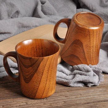 Natural Jujube Wood Mug – 280ml Wooden Cup
