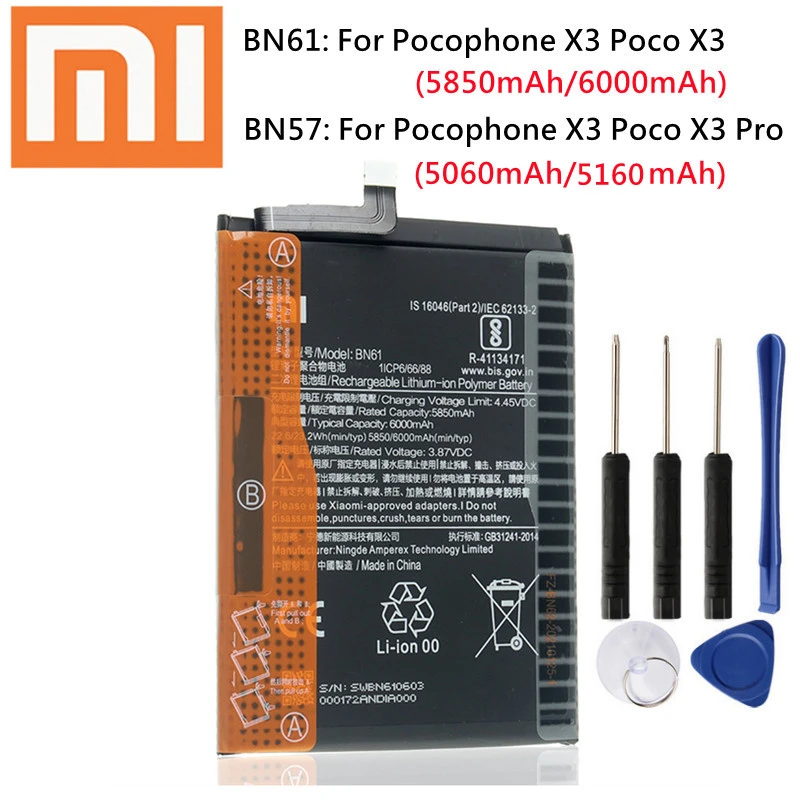 Original Battery Xiaomi Poco X3 Pro Bn57 Poco X3 Pro Original Battery