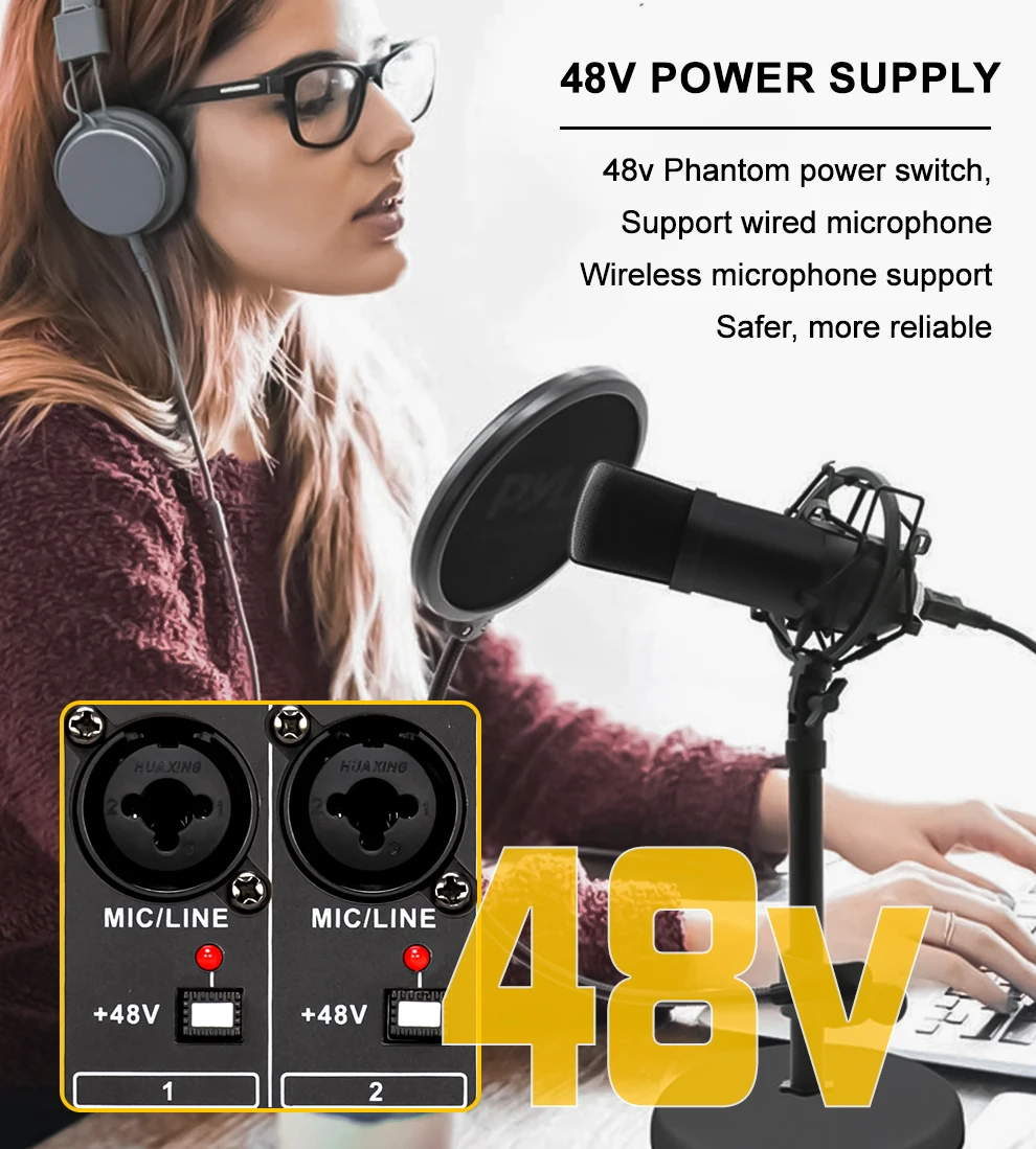 TKL KS-4 Mixer Profissional 48V Phantom Power DSP Bluetooth USB Mixing Console Desempenho audio mixer