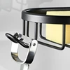 Water Pipe Clamping Aluminum Basket Shelf  Bathroom Organizer for Shampoo Soap Shower Drain Holder Bathroom Rack with Hooks 4
