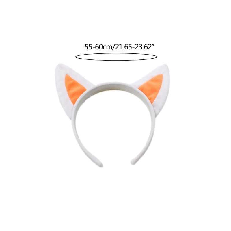 Plush Fox Cat Headbands Furry Cartoon Animal Ears Hair Hoop Fluffy Cute Hair Accessories Party Costume Photo Props