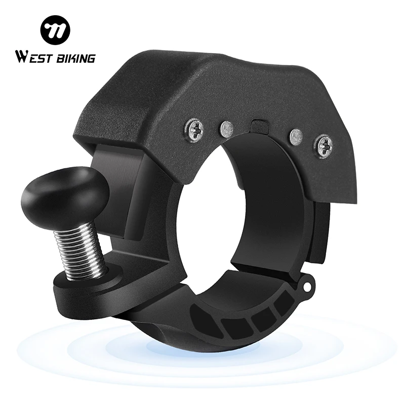Cloche De Vélo WEST BIKING - Aluminium/plastique Noir, étanche, Modèle YP0706057