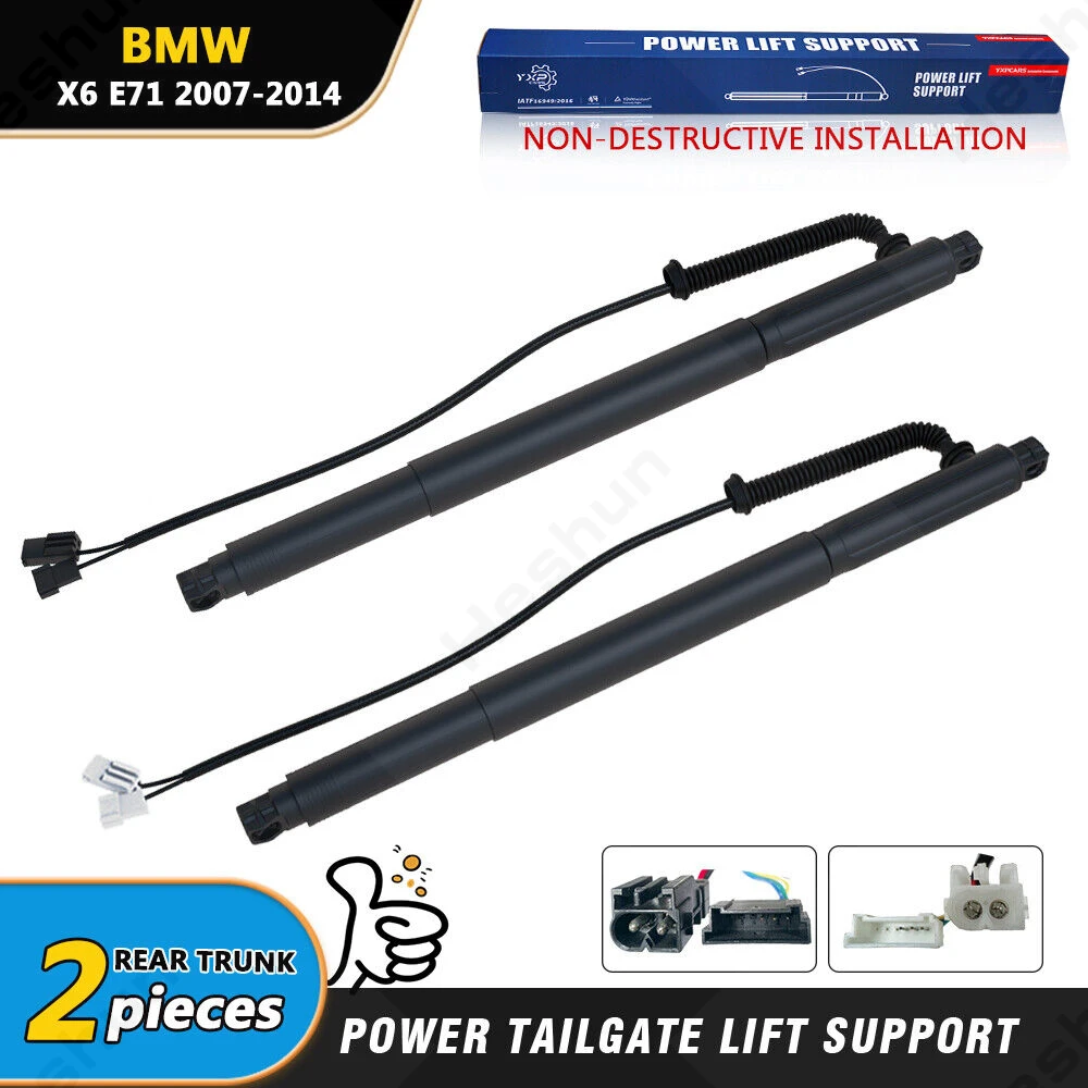 

Pair Rear Trunk Liftgate Power Hatch Lift Support Opener For BMW X6 E71 E72 2007 - 2014 51247332697 Electric Tailgate Gas Struts