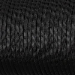 Durable Outdoor Survival Paracord - 4mm Diameter, Multi - Purpose Camping and Hiking Rope - 3M (1pc - black)