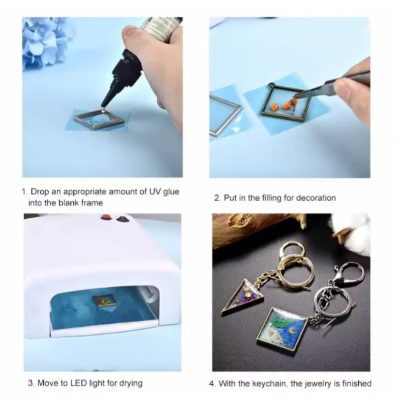 UV Resin 100g Crystal Clear Hard Type UV Glue Ultraviolet Curing Epoxy For DIY Jewelry Making Craft Decoration