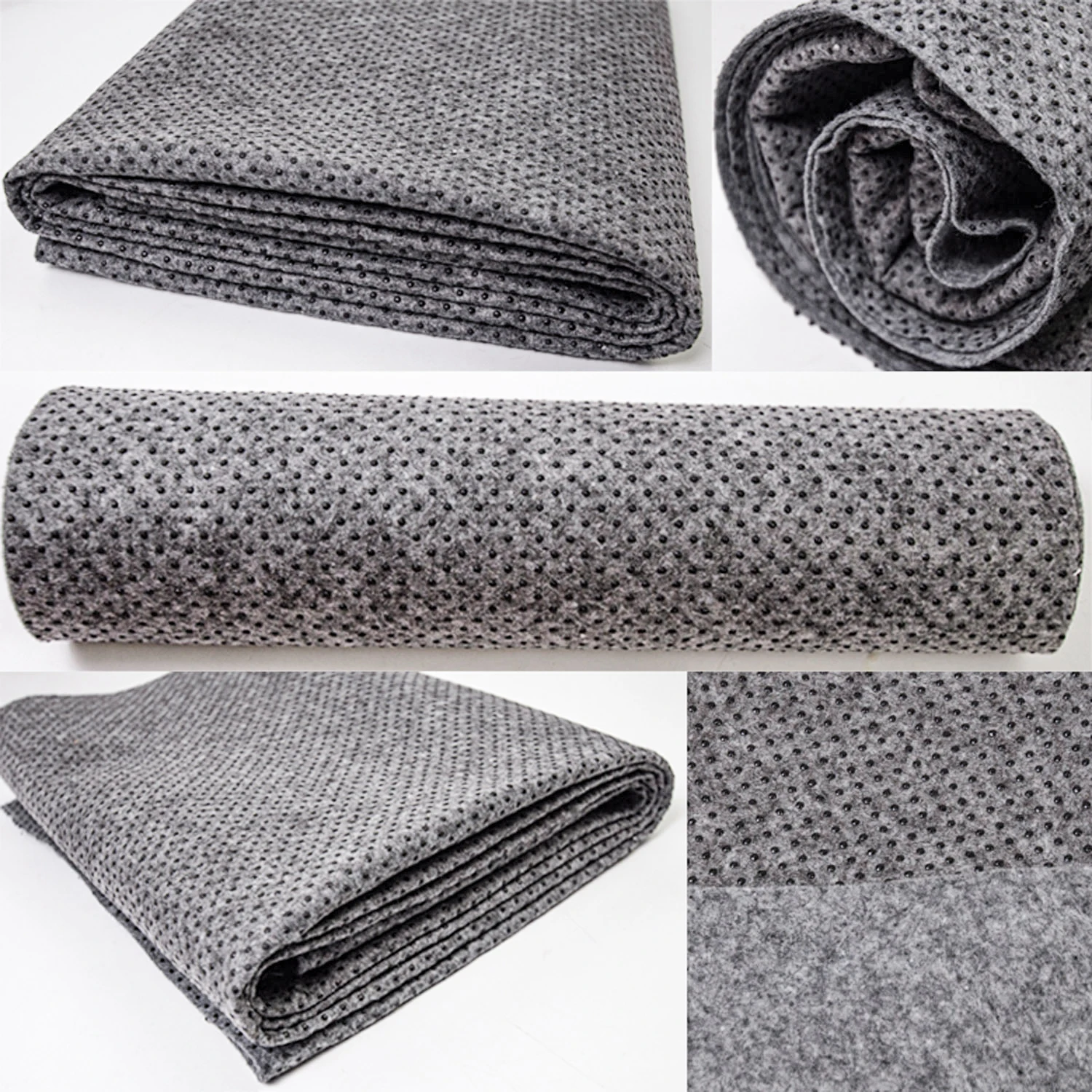 도매 맞춤형 최종 백킹 원단 천 2*1m 터프팅 카펫 미끄럼 방지 러그 패드 폴리에스터 도트 카펫 보조 백킹 천