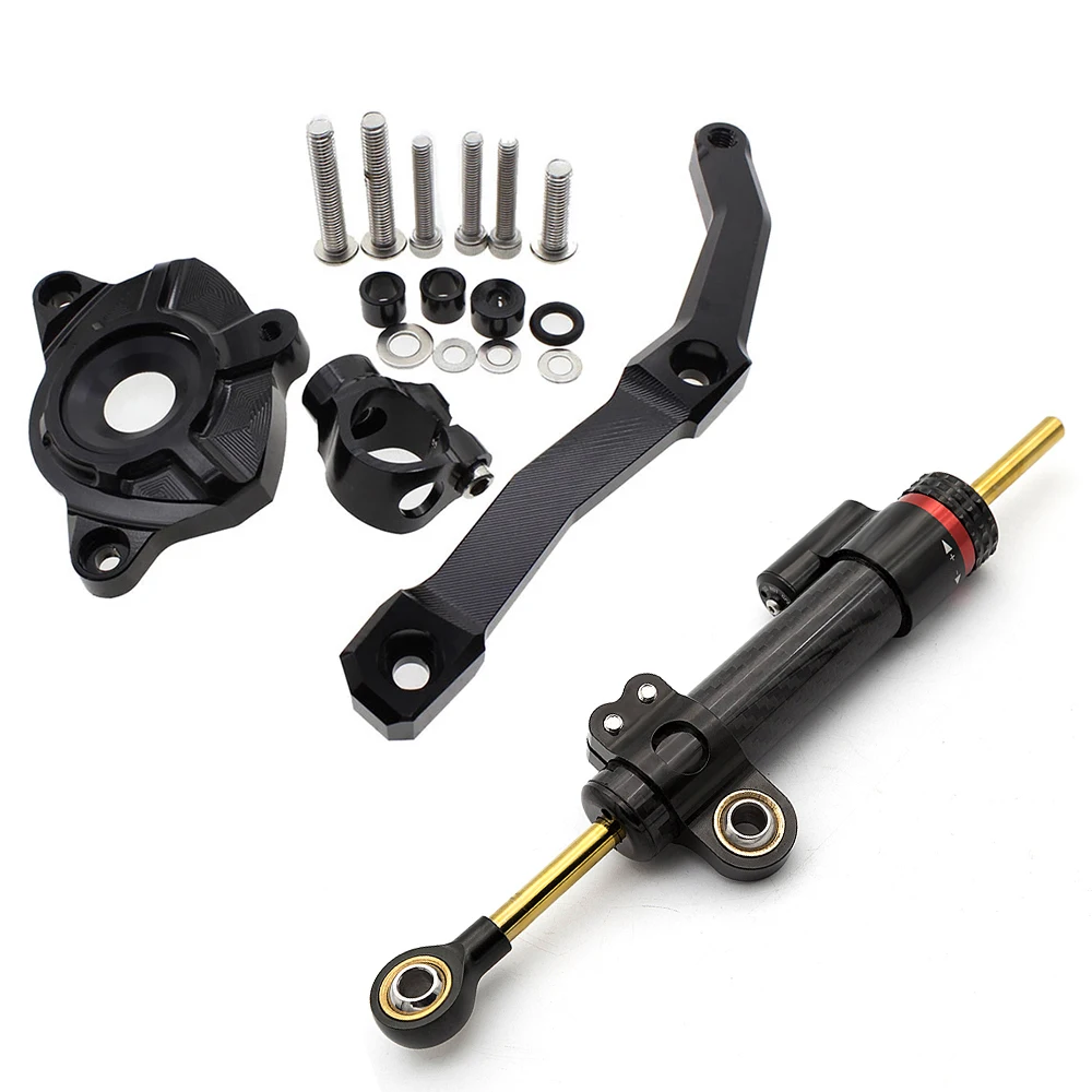 CNC Motorcycle Steering Dampers Stabilize Damper Bracket Mounting Kit