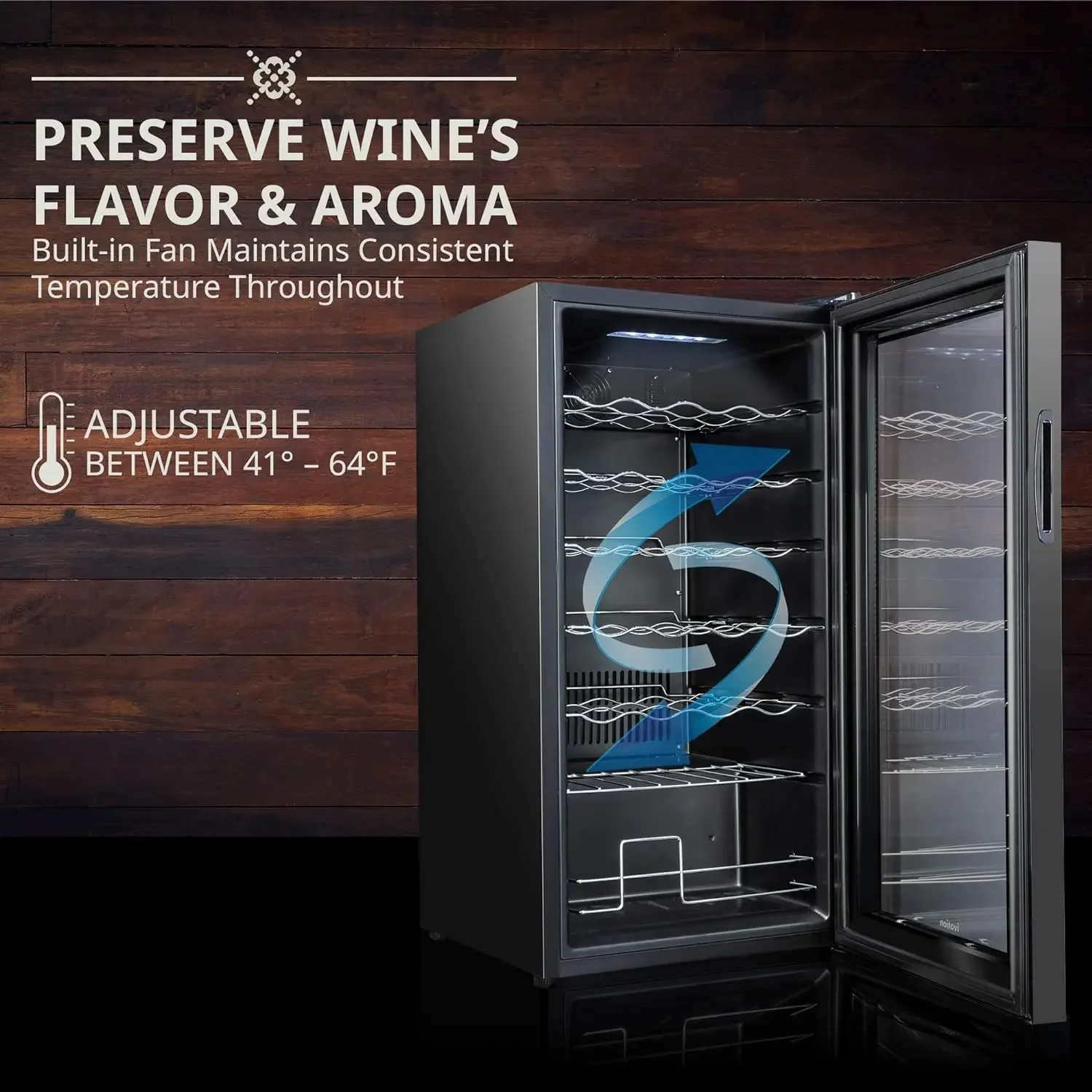 28 Bottle Compressor Wine Cooler Refrigerator W/Lock Large Freestanding Wine Cellar for Red White Champagne or Sparkling