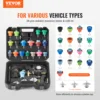 VEVOR 28 pcs Universal Radiator Pressure Tester Kit with Manual Pump and Color-coded Test Caps for Cars Motorcycles Trucks 2