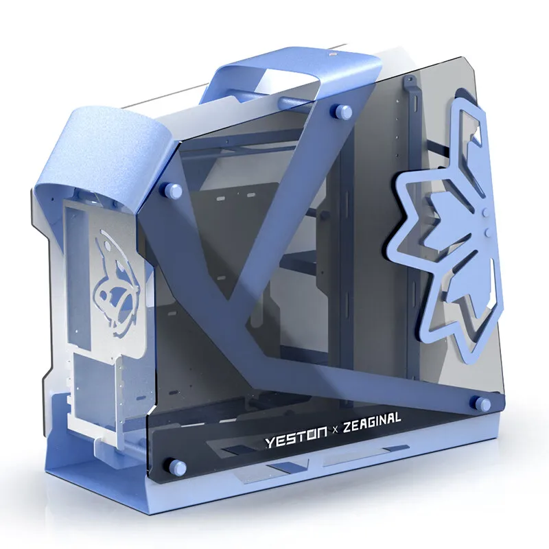 ZEAGINAL ZC-09 Sakura Hitomi Hanayome Limited Edition MATX All-Aluminum Tempered Glass Side Transparent DIY Open Computer Case
