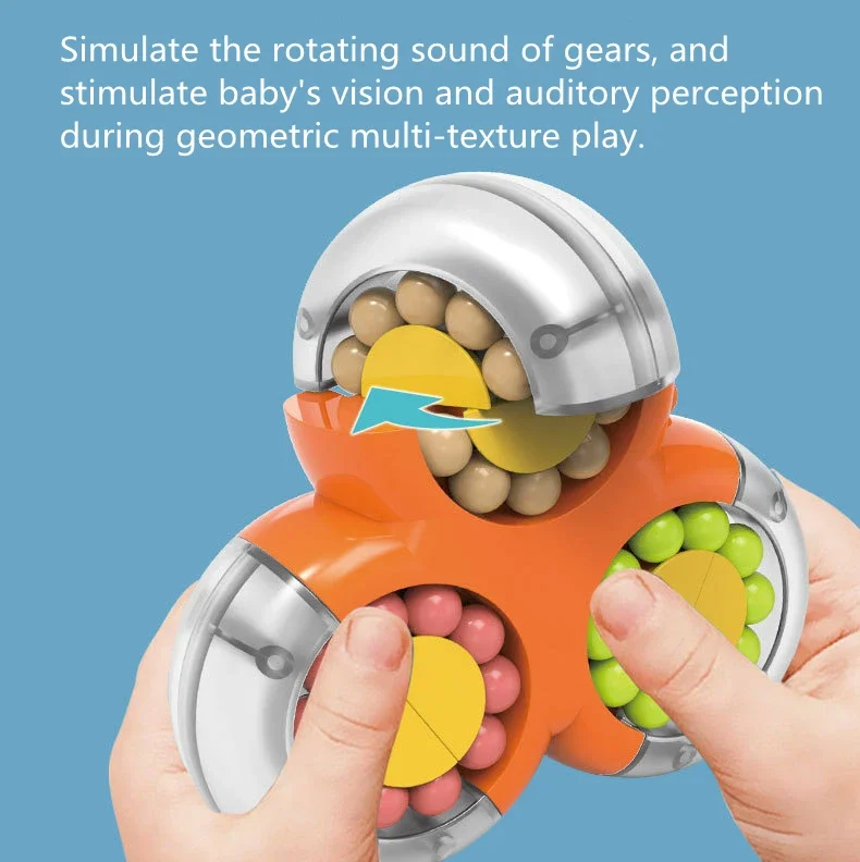 Creative Decompression Cube Toys for Kids-Magical Rotating Triangle and Square Shapes Stress Relief Gifts for Children's Play