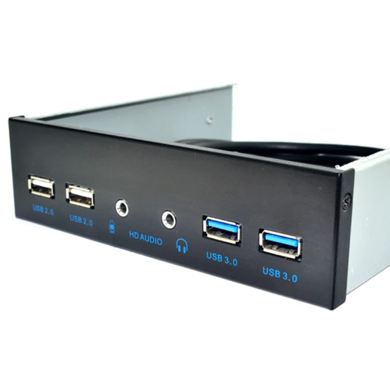 

19PIN To USB3.0+9-Pin USB2.0 Optical Drive Bit with Audio Panel 4-port USB Real HD-AUDIO
