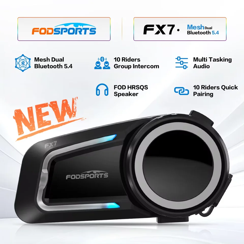 FODSPORTS FX8 Motorcycle Bluetooth Intercom With Noise Cancellation - View #12