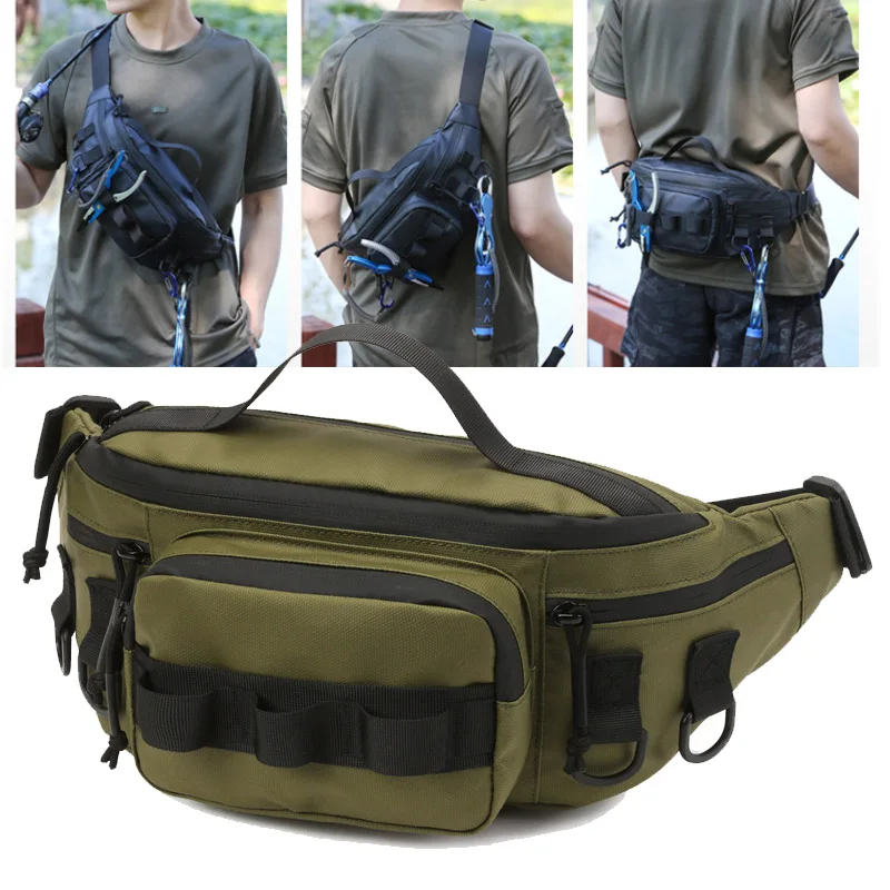 Vintage Military Borsa Tattica Fanny Pack Da Vita - Per Escursionismo, Pesca E Sport All'Aperto Borsa Soccorso - Foto 11