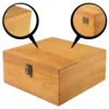 1 Pcs  S / M / L Wooden Jewelry Storage Box Pine Rectangular Flip Solid Wood Gift Box Handmade Craft Case Home Storage Tools 3