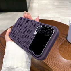 Premium Magnetic Wireless Charging Case with Heat Dissipation Design for Redmi K90ProMax (Dark Purple)