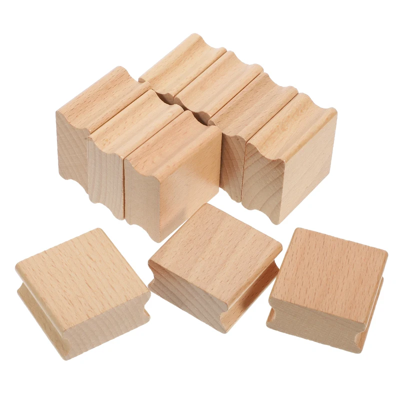 Description Picture 4 of item10pcs Smooth Wood Stamper Self Making Wooden Scrapbooks Seal Creative Seal Stamps Blank Carving Use Wood Stamper