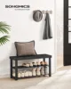 SONGMICS Shoe Rack Bench, 3-Tier Bamboo Shoe Storage Organizer, Entryway Bench, Holds Up to 286 lb, 11.3 x 35.4 x 17.8 Inches 2