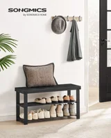 SONGMICS Shoe Rack Bench, 3-Tier Bamboo Shoe Storage Organizer, Entryway Bench, Holds Up to 286 lb, 11.3 x 35.4 x 17.8 Inches 2