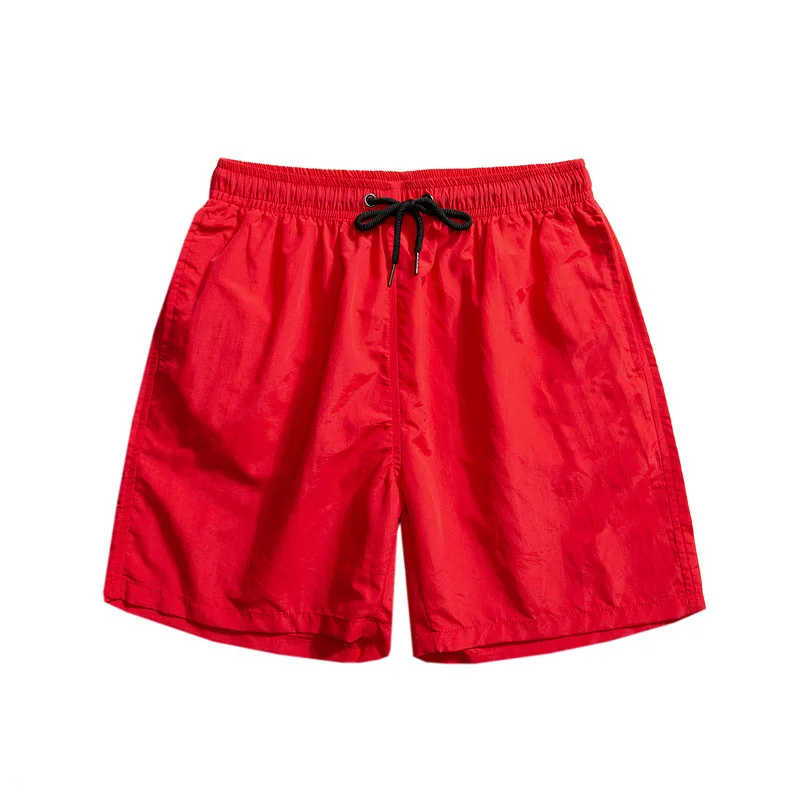 2023 Summer New Men's Casual Shorts Japanese Pure Color Simple Personality Versatile Unisex Couples Beachwear Cropped Shorts 5