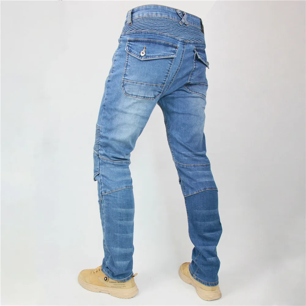 Texwood men's casual and sports wear store, summer beach clothes, men's leather fashion, jewelry, sunglasses Kominie Collection Classic Denim UGB06 PK718 PK719 4X Zip Motorcycle Pants Pantalones Motocicleta Hombre Featherbed Jeans Gears