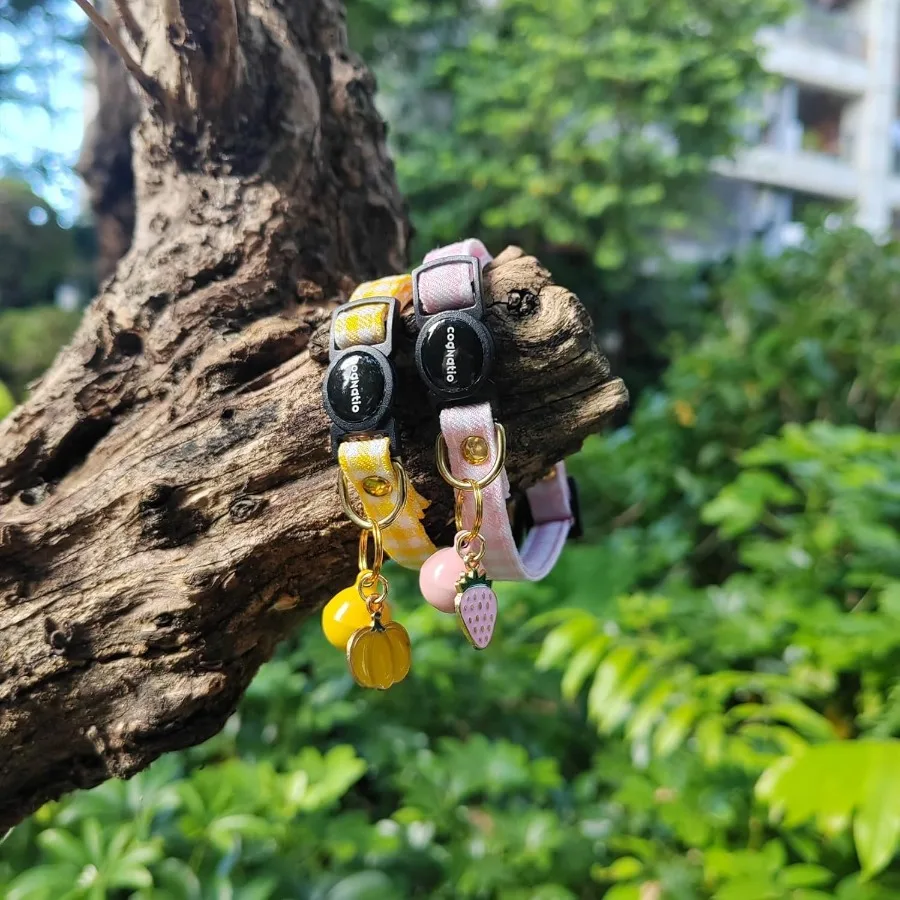 2-Pack Cotton Breakaway Cat Collars with Bell 2
