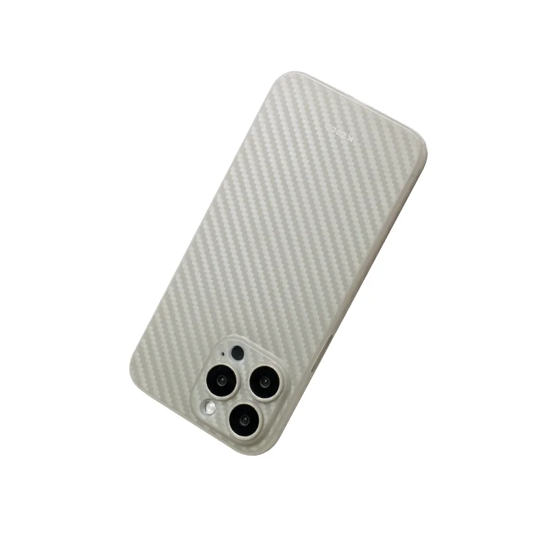 KZDOO Air Carbons Fiber Pattern Thin Lightweight Slim 0.4mmThickness Titanium Grey Shell Case For iPhone15/15plus/15pro/15promax 4