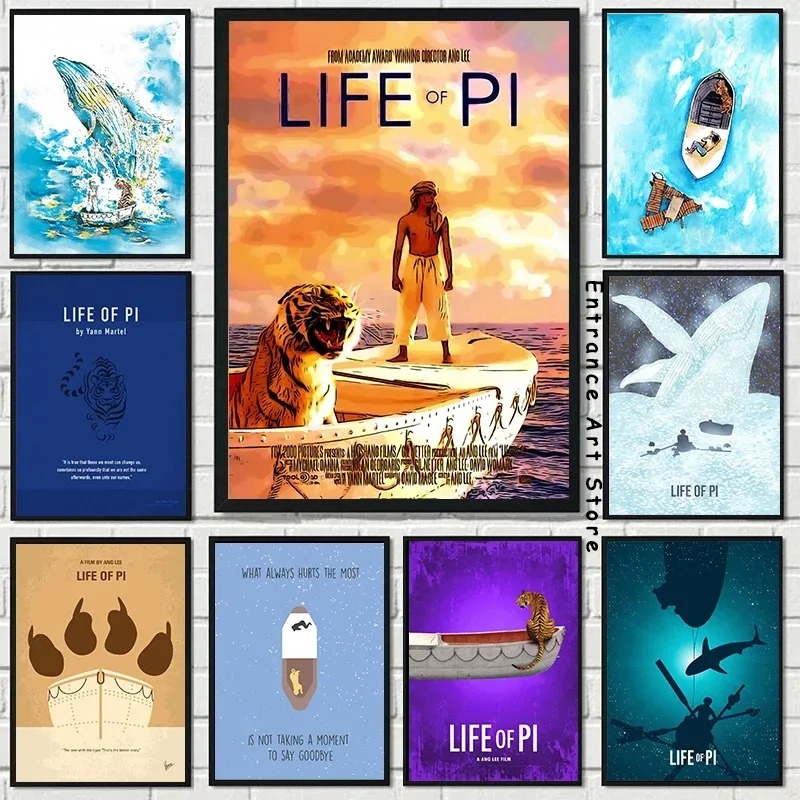 

Классический кинопостер Life of Pi, эстетическая Печать на холсте и печать фильмов, фигурки, Настенная картина для гостиной, домашний декор