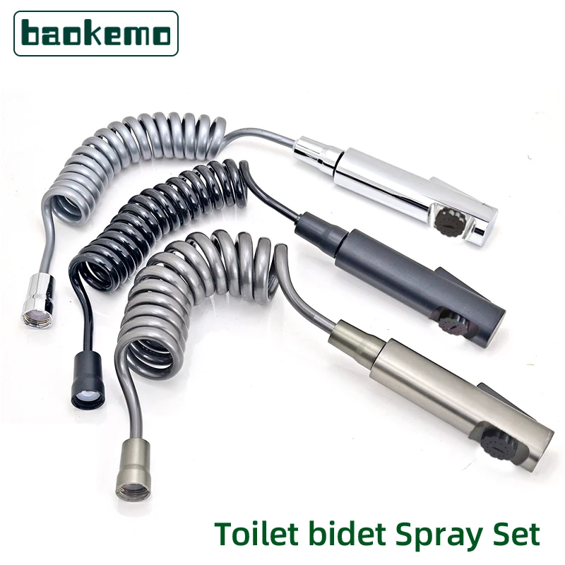 Baokemo Handheld Self-Cleaning Toilet Bidet Sprayer Set with No-Drill Bracket