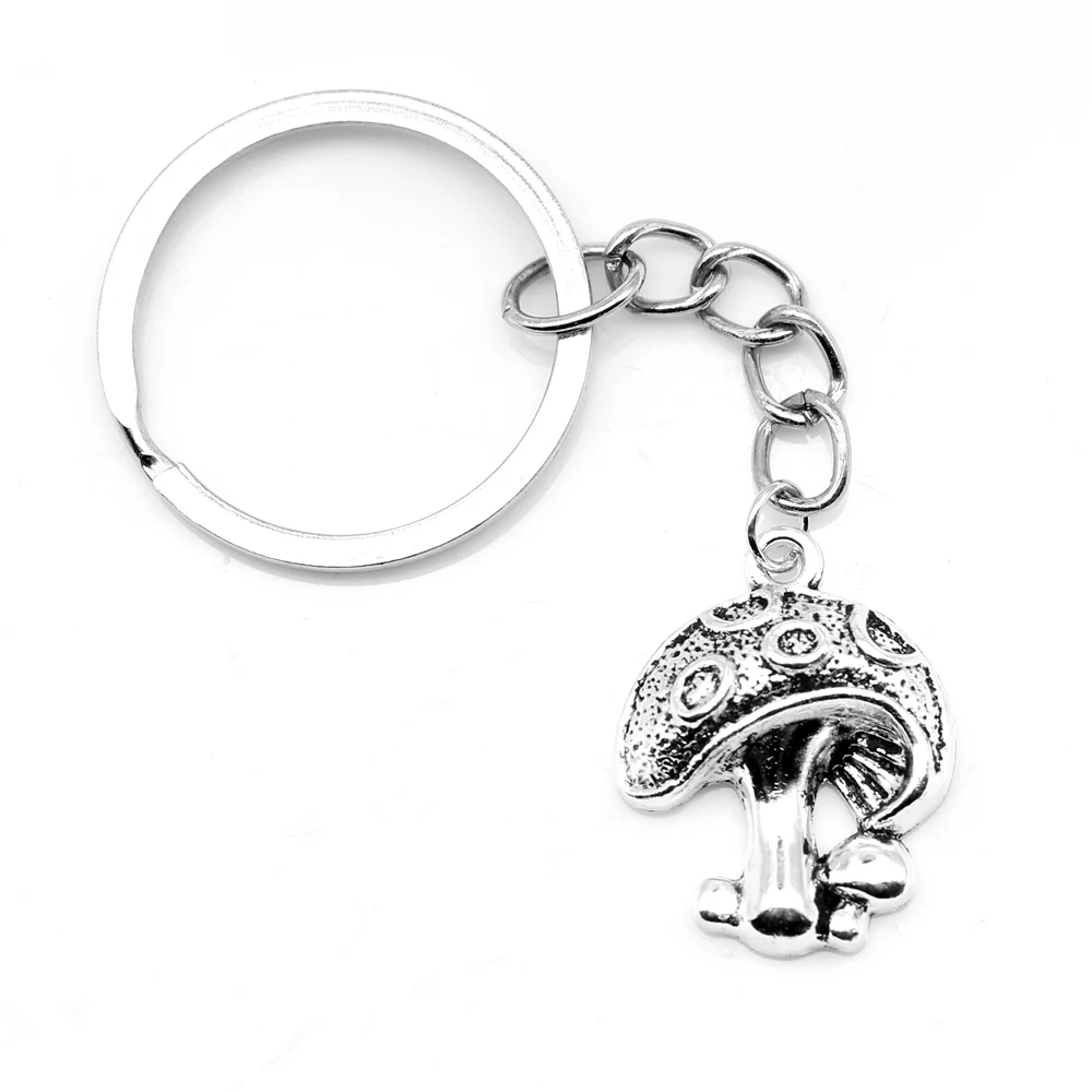 

1 Piece Mushroom Keyring Men Best Friends Jewelry 20x25mm