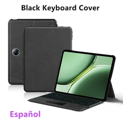 Premium Magic Keyboard Case for 12.1-Inch Tablet - Enhanced Split Keyboard Folio Cover (Black Spanish)