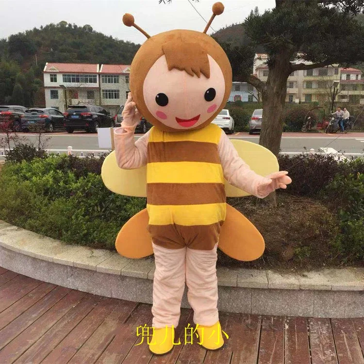 Lightweight Costume Head Adult Big Yellow Bee Mascot Costume ...