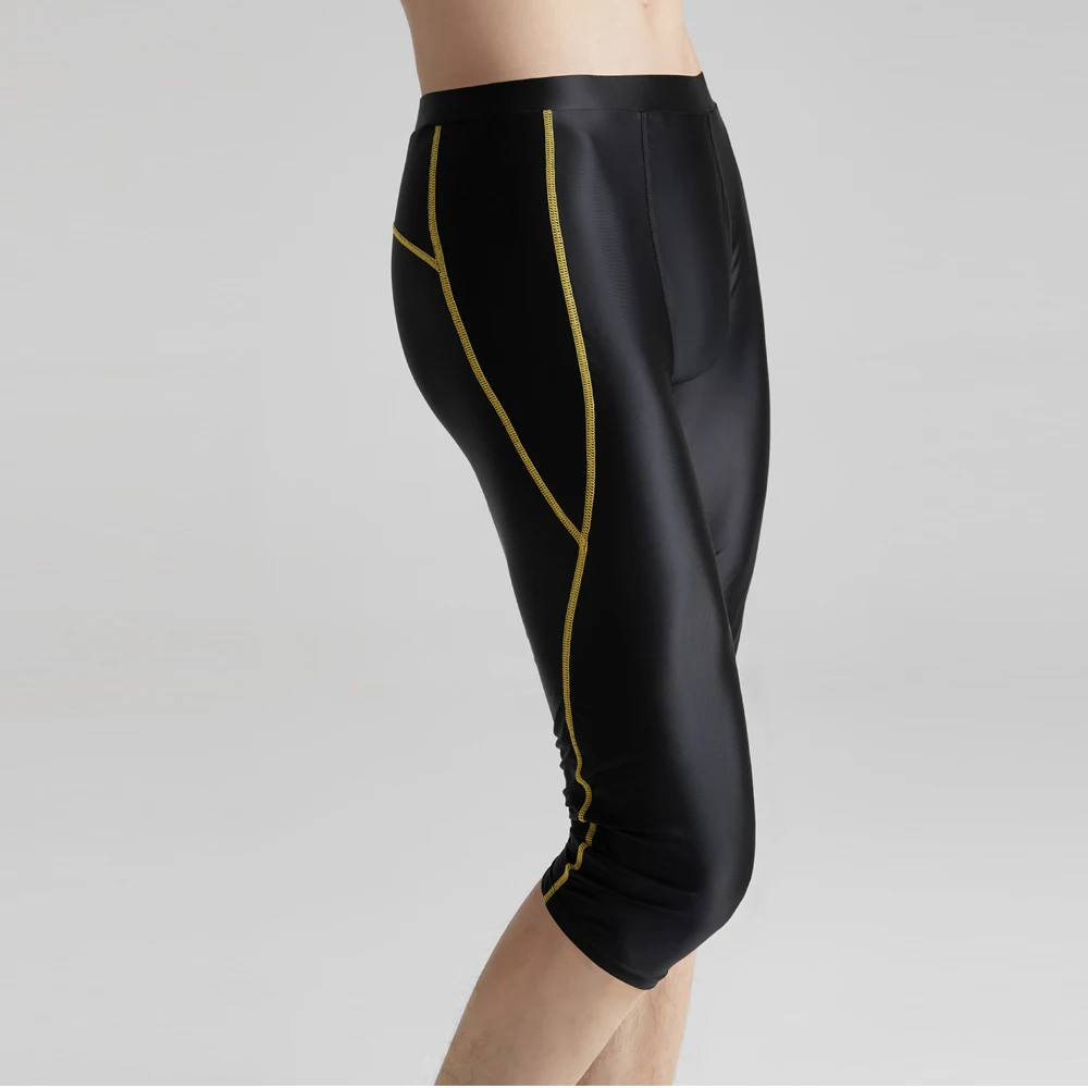 AMORESY Men Shiny Oil Smooth Underwear Sports Breathable Thin Tight Briefs  M-3XL 