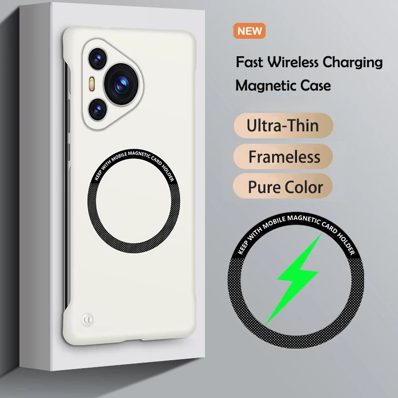Fashion Ultra Thin Magnetic Frameless Solid Color Shockproof Phone Case