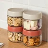 Set of 4 300ml Glass Jars with Lids Small Food Containers for Chia Pudding Jam Snack Yogurt Overnight Oats Candy 1