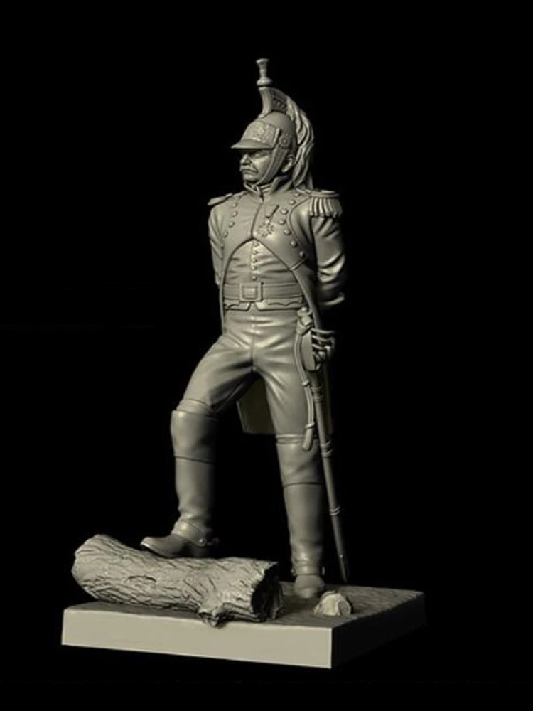 Unassambled alte Fantasie Napoleon Offizier Soldat stehen Harz Figur Miniatur Modell Kits unbemalt
