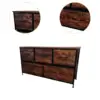 Fabric Dresser Chest of Drawers Clothes Organizer Practical Portable Cabinet Storage Tower for Dressing Room Hallway Entryway 5