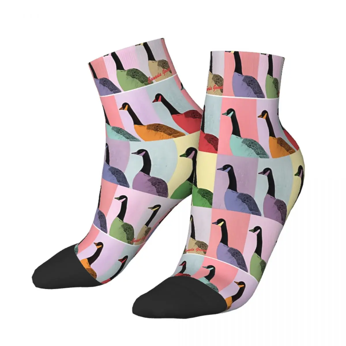 

Christmas Goose Pop Art Ankle Socks Male Mens Women Summer Stockings Polyester