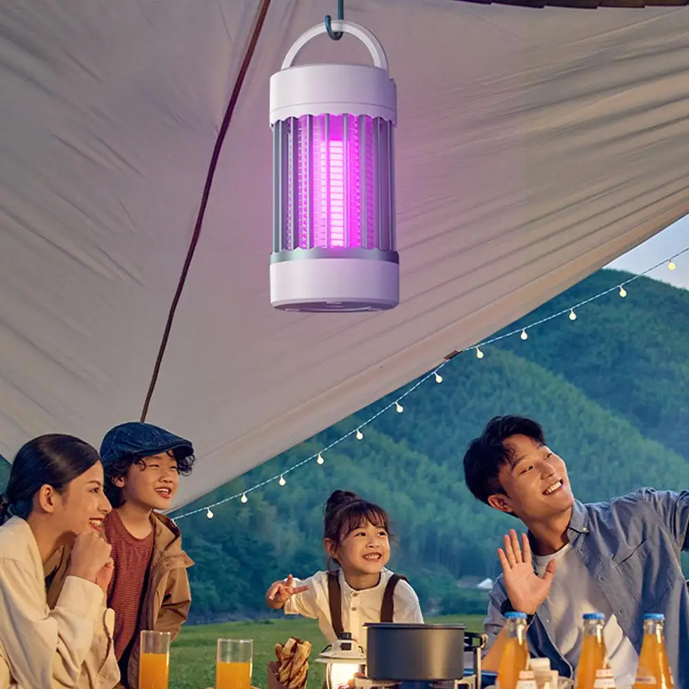 전기 충격 모기 살충 램프 UV 라이트 USB 모기 퇴치기 침실 야외 캠핑용 나방, 말벌, 작은 벌레 퇴치