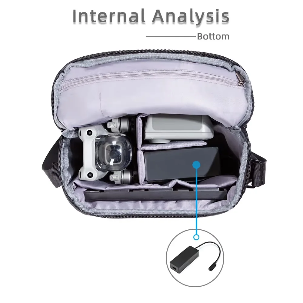 Sac à dos de transport pour drone DJI Mini 5 Pro avec poches latérales pour accessoires