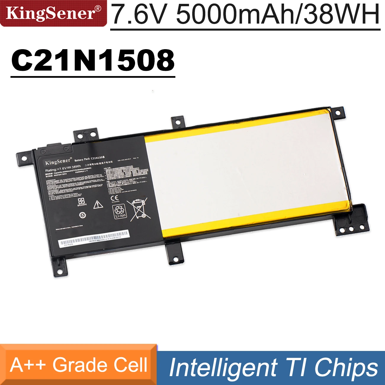 

KingSener C21N1508 Laptop Battery For ASUS X456U X456UA X456UB X456UF X456UJ X456UR X456UV A456U F456U F456UV K456U R457U 38WH
