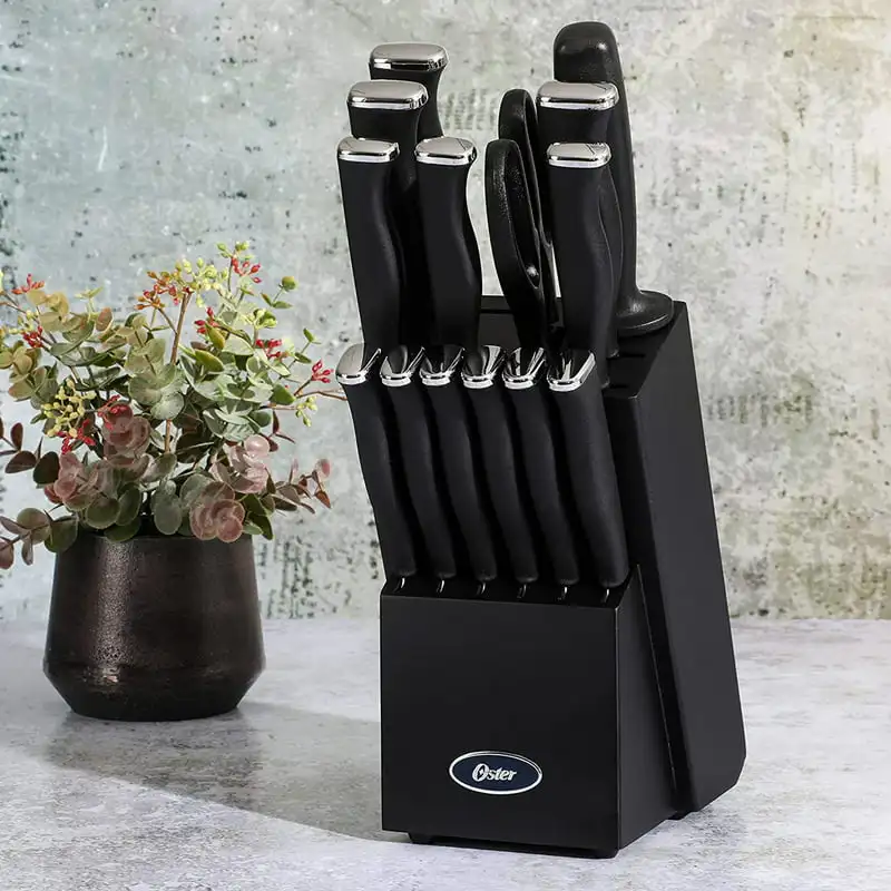 

15 Piece Stainless Steel Blade Cutlery Set in Black