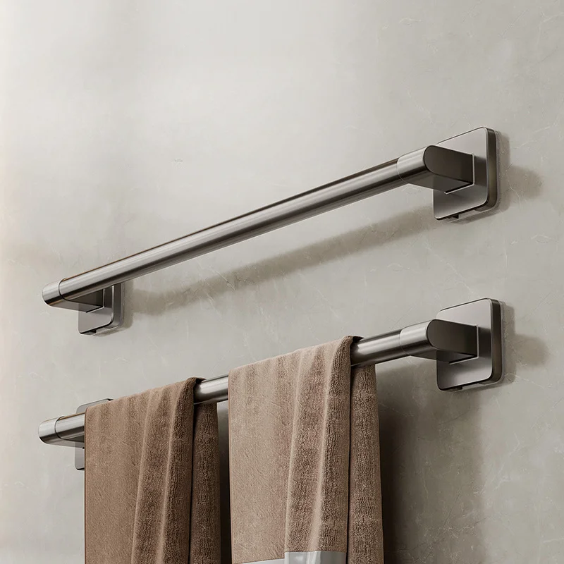 Towel Holder Space Aluminum Shower Room Towel Hanger Multifunctional Storage Organizer For Bathroom Accessories