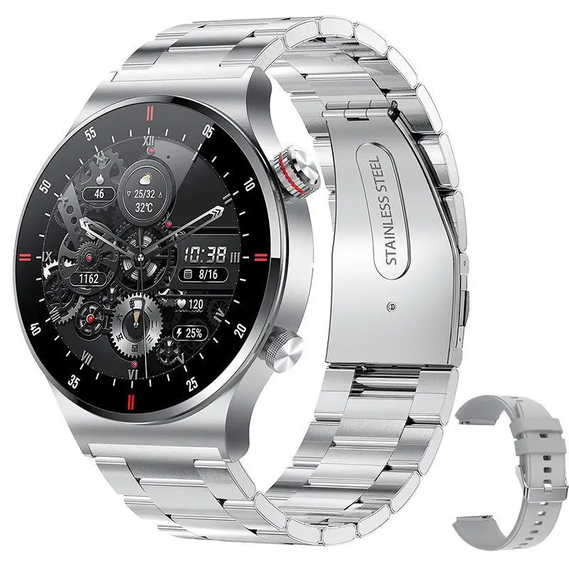 QW33 Metal Calling Smart Watch Men Full Touch Screen Waterproof