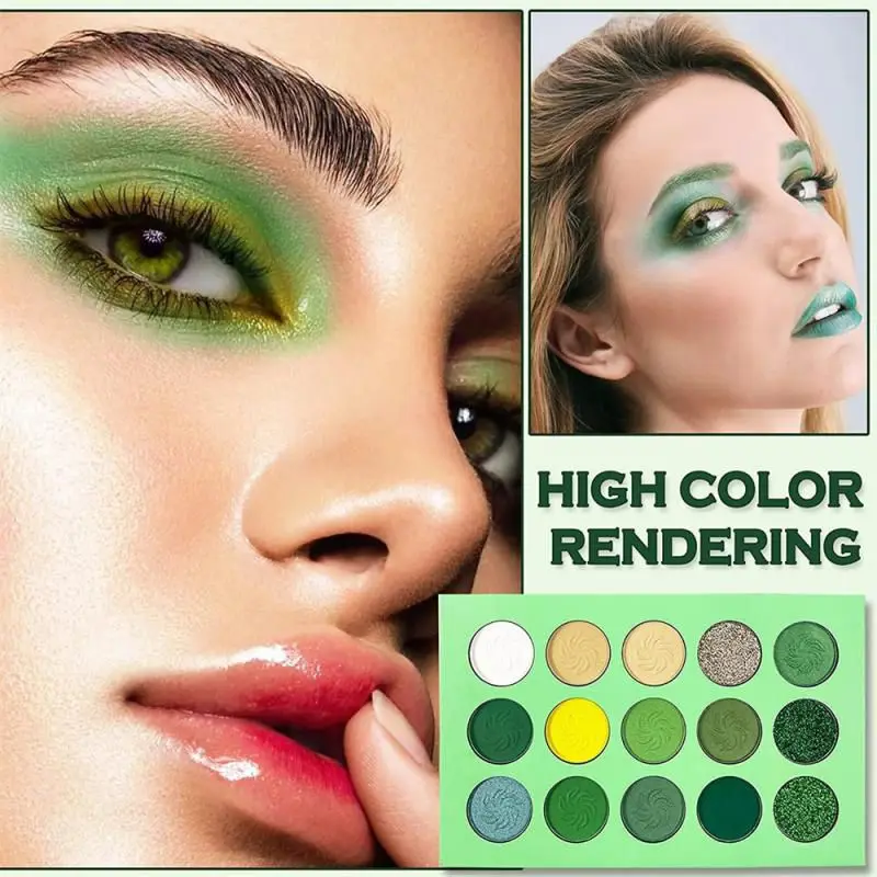 

15 Colors Matte Pearlescent Eyeshadow Sweet Cool Green Eyeshadow Palette Delicate And Smooth Eye Shadow Lasting Creative Makeup