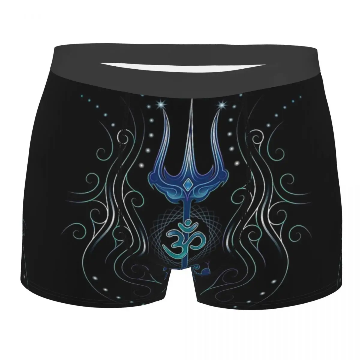 Shiva India Men's Panties Trishool, Adi Yogi Tribal Shiva Men Boxer Underwear Cotton for Male