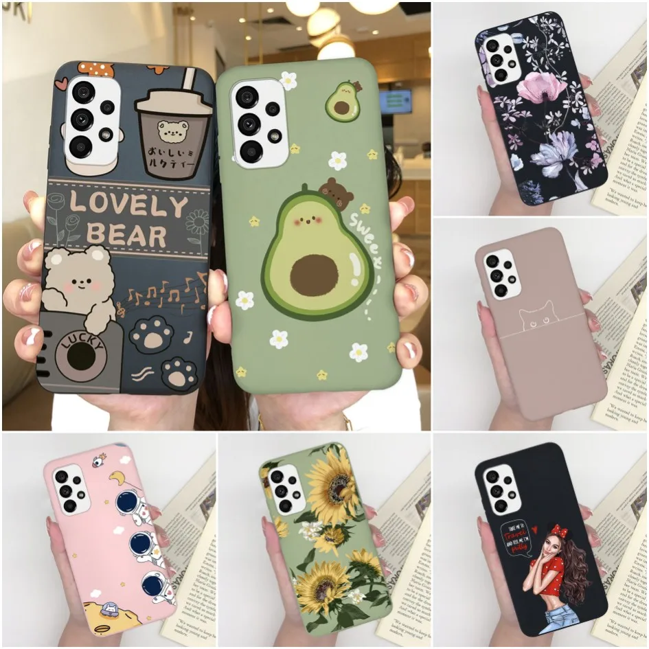 Custodia Per Samsung A52 A52S A53 A52 S A 53 Fashion New Avocado Girasole Custodie In Silicone Cover Per Samsung Galaxy A 52 4G 5G Fundas