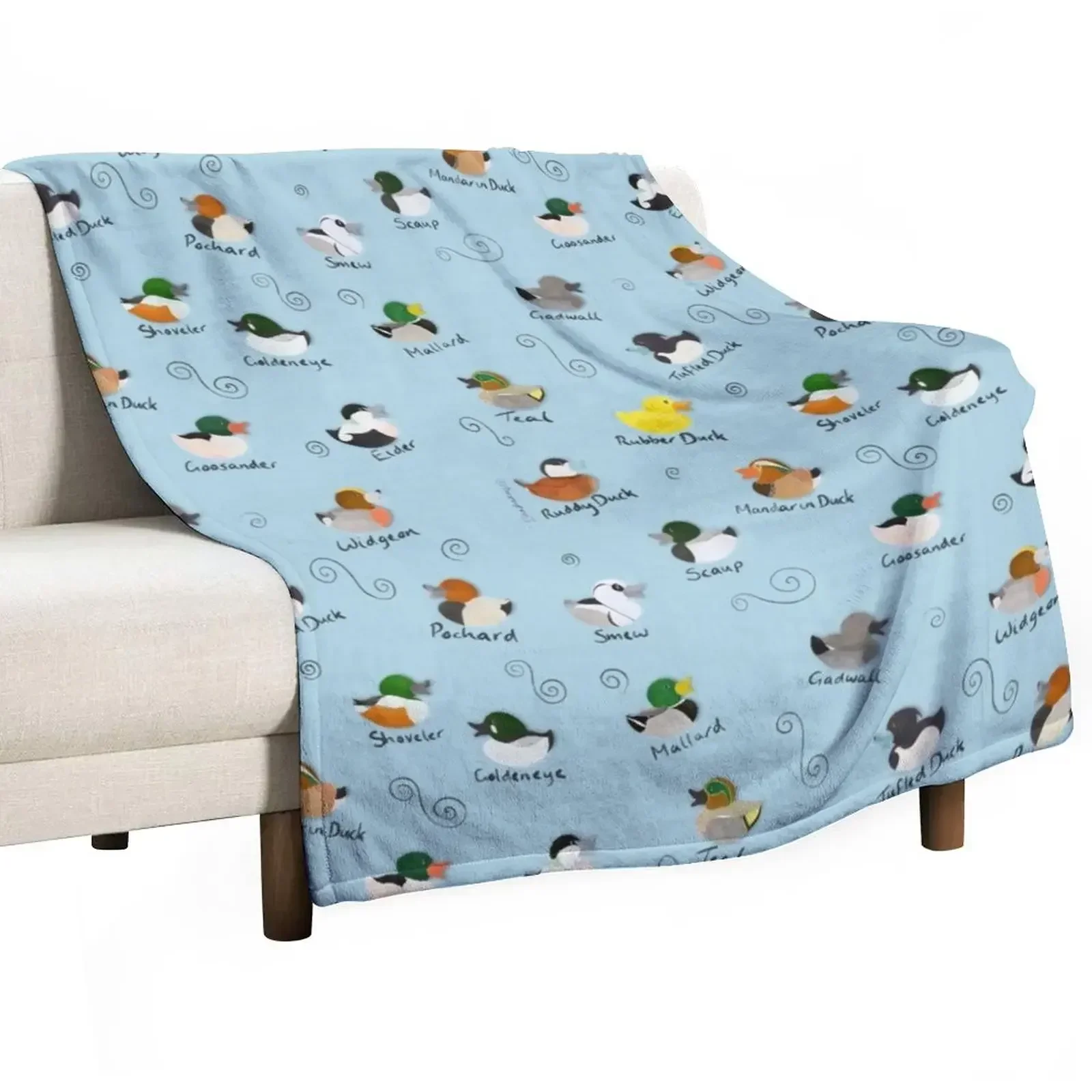 

British Ducks Pattern Throw Blanket Bed Beautifuls Blankets