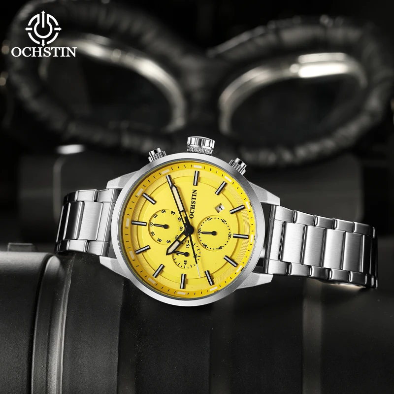 OCHSTIN Legend Series Multifunction Quartz Core Hot 2024 Business Light Luxury Men's Quartz Watch Men's Chronograph Watch