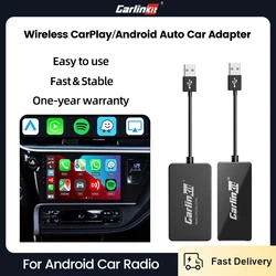 CarlinKit Wired/Wireless CarPlay/Android Auto Dongle USB Auto Connect Mirroring for Modified Android Car Radio Head unit Stereo